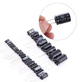 Condensadores Electrolíticos 125pcs 25 Valores Kit Surtido 1uF-2200uF DIY Electrónico