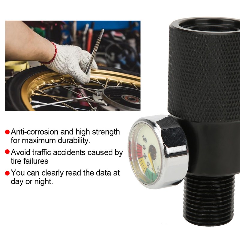 Air Filling Station Adapter with Pressure Gauge 40mpa 8mm/0.3in Male