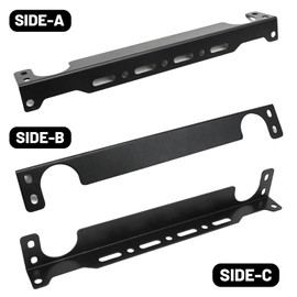 DUZFOREI Oil Cooler Mounting Bracket Kit with Screws Nuts, 330 MM/13 Inch Length, Aluminum Alloy Oil Cooler Mounting Bracket Kit for Engine Oil Cooler