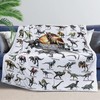 Kids Blanket Machine Washable Dinosaur Pattern Soft Plush Blanket for
