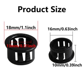 PDETVEO 60PCS 5/8 Inch Snap Bushing Grommets, Black Snap in Cable Hose Bushing for Cable, Snap, Bushing, Insulated Protection