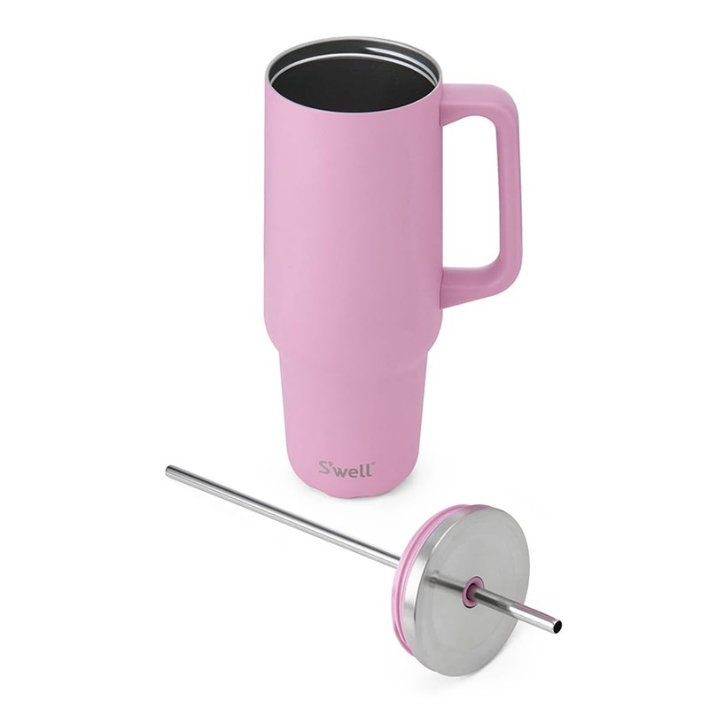 S'well Tumbler XL, Reusable Drink Cup with Straw, Three-Layer Stainless