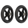 2pcs Replacement Wheel Professional Black Safe PU Front Wheel Accessory