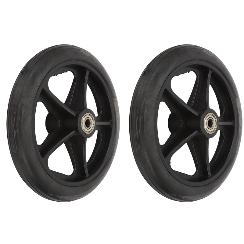 2pcs Replacement Wheel Professional Black Safe PU Front Wheel Accessory