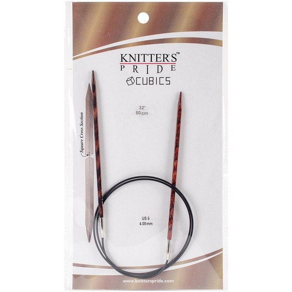 Knitter's Pride 6/4mm Cubics Fixed Circular Needles, 32"