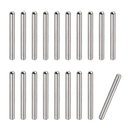sourcing map 20 Pieces 2.5 x 25 mm Dowel Pins 304 Stainless Steel Round Head Flat Fastening Elements