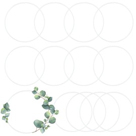 12 Pack Floral Hoop 14 Inches Metal Rings for Crafts Macrame Rings Hoop Wreath Dream Catcher Rings DIY Wreath Candle Rings Wreaths Craft Hoops, White