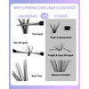 NAGARAKU Individual Eyelash Clusters, 30D, 40D, Mega Volume DIY Set,
