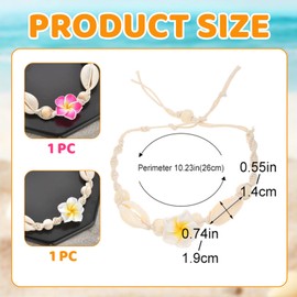 NATOSU Shell anklet, boho jewellery women, anklet boho, shell jewellery, hand-woven adjustable, sea beach holidays, anklets for women, summer jewellery, shell foot jewellery, Sterling Silver