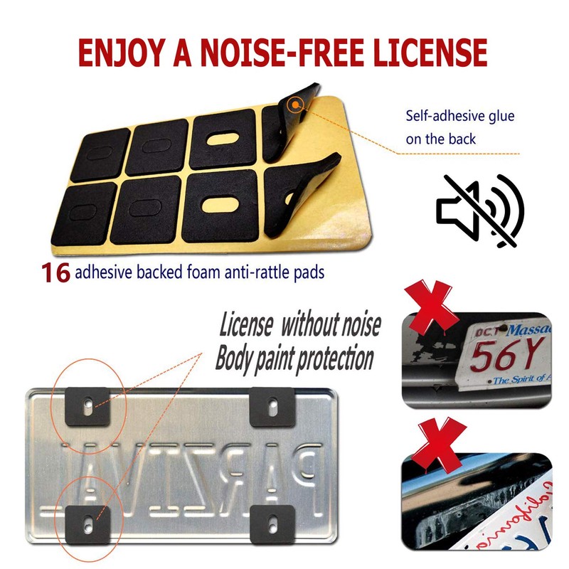 Aootf License Plate Screws- Anti Theft Car Plate Screws Bolts,