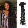 16 Inch 10-Strand Human Hair Dreadlock Extensions – Soft, Natural