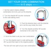 ZHEGE Locker Padlocks, Combination Padlock for Gym, Outdoor Padlocks with