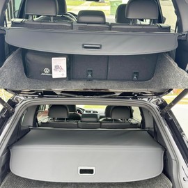 Vesul Retractable Cargo Cover Compatible with Volkswagen VW Tiguan 2024-2018 Security Shade Shield Tonneau Cover Anti-Peeping Luggage Privacy Screen(not for 2025 tiguan)
