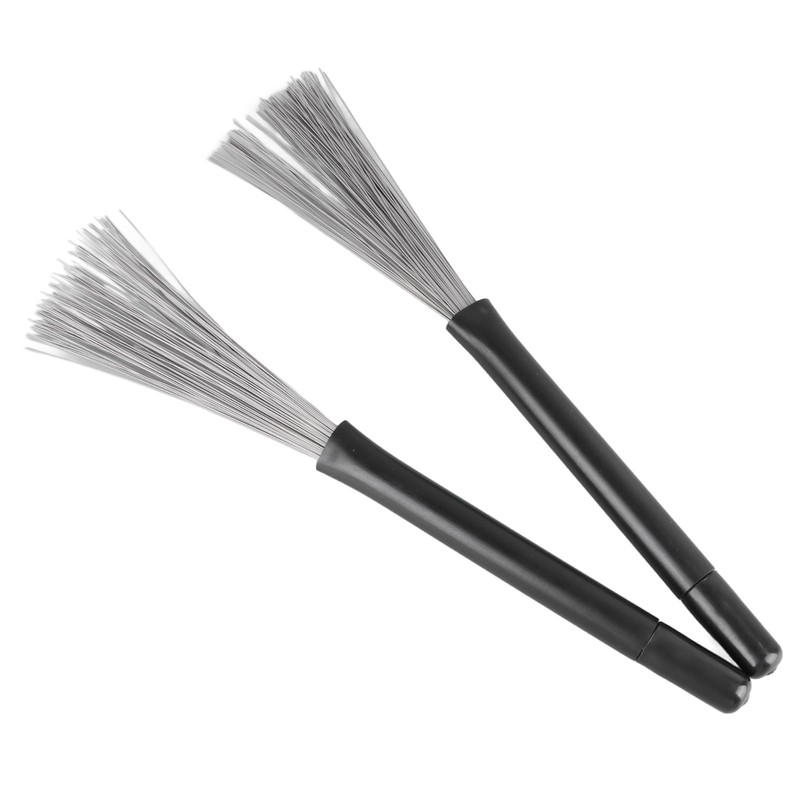 Telescopic Drum Sticks, Comfortable Grip 2PCS Lightweight Wire Drum Brush