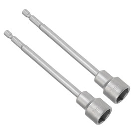 CoCud Magnetic Nut Screwdriver, 17 mm Socket Wrench 1/4 Inch Hex Shank, CR-V Steel Long Hex Wrench - (Applications: for Repair of Car Spare Parts), Pack of 2