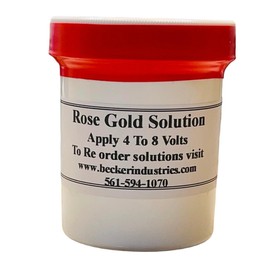 Rose Gold Plating Solution, Rose Gold Electroplating Solution, Immersion Plating Gold Solution, 4oz