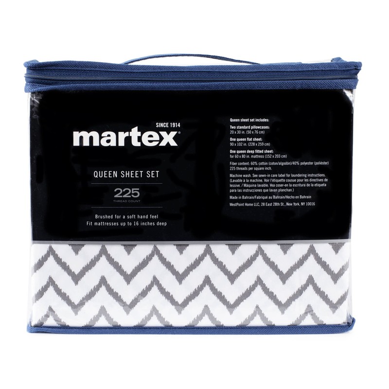 Martex 225 Thread Count Cotton Rich 3 Piece Twin Bed