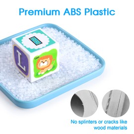 PLAY ABC Building Blocks for Toddlers 1-3,28pcs Plastic Baby Alphabet Letters Number Stacking Blocks, Preschool Learning Educational Montessori Sensory Toys Gifts for Kids Girls Boys