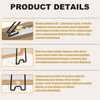 6PCS 5.12"×2.2" Adjustable Metal Picture Frame Easel Backs