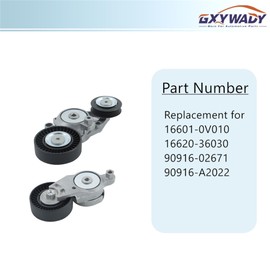 GXYWADY Tensioner Kit Replacement for Camry 2.5L 2010-2011 Replacement for 16601-0V010 16620-36030 90916-02671 90916-A2022