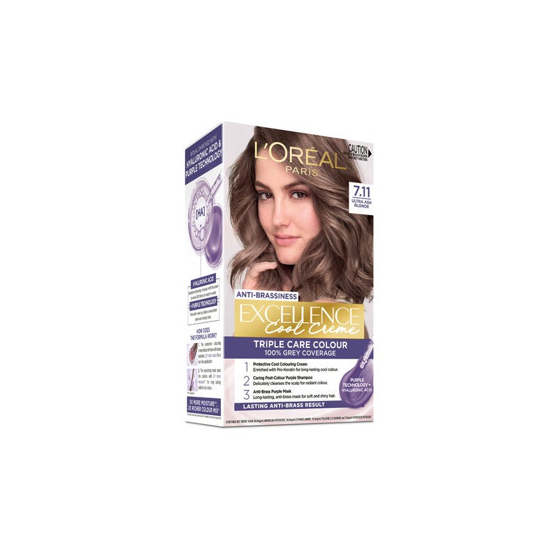L'Oreal Excellence Cool Creme Permanent Hair Colour 7.11 Ultra Ash