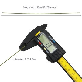 50 Pieces 18 Gauge Green Paper Covered Floral Wire Stems for DIY Crafts, Artificial Flower Arrangements 16 inch Floral Wire