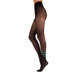 MEDICAL SUPPORT TIGHTS | 15-21 mmHg GRADUATED COMPRESSION PANTYHOSE | 140 DEN | BLACK, SKIN | MADE IN ITALY (XXL, BLACK)