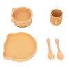Baby Feeding Set Cute Bear Shape Soft Safe Silicone Toddler