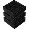 Criusia 3 Pack Sock Underwear Organizer Dividers, 64 Cell Fabric