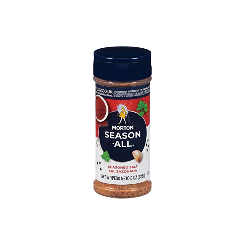 Morton Season-All Seasoned Salt, Seasoning Salt with Less Sodium, 8
