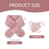HDGSAFD 1 Children's Scarf and 1 Pink Warm Mask, Plush