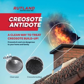 Rutland Creosote Antidote™ - Triple Power Remover Fire Logs - USA-Made Fireplace Cleaner & Chimney Sweeping Log - Premium Creosote Remover 2-Pack, 2.5 lbs Each Firelog