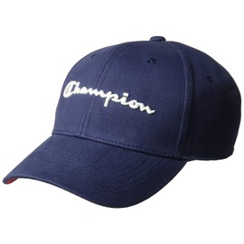 Champion Hat, Classic Cotton Twill, Baseball, Adjustable Leather Strap Cap for Men, Imperial Indigo, One Size