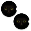 Black Cat Faces Car Coaster for Cup Holders 2.56" Ceramic