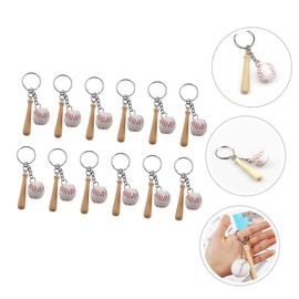 CAXUSD 12pcs Baseball Keychains Decorative Key for Themed Parties Lightweight Portable Party Favors Realistic Sports Style for Softball Fans Collectors