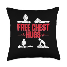 CPR Mask Instructor Supplies CPR Mask Training Training Service Manikin Pocket Mask CPR Instructor Throw Pillow, 18x18, Multicolor