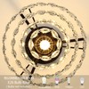 Luupyia Mini Crystal Chandelier Ceiling Light Small, Modern Crystal Ceiling
