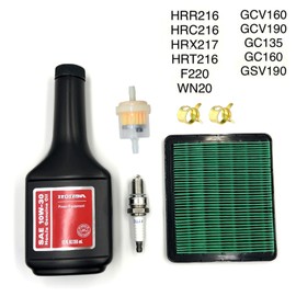 TUNE UP KIT FOR HONDA GCV135 GC160 GCV160 GCV190 GC135 LAWN MOWER HRR216 HRC216 HRT216 HRX217 F220 WN20 MOTOR OIL AIR FILTER SPARK PLUG AIR FILTER