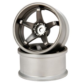 GD045 N-Type Drift Wheel, +8, Titan Silver R/C Car Wheel