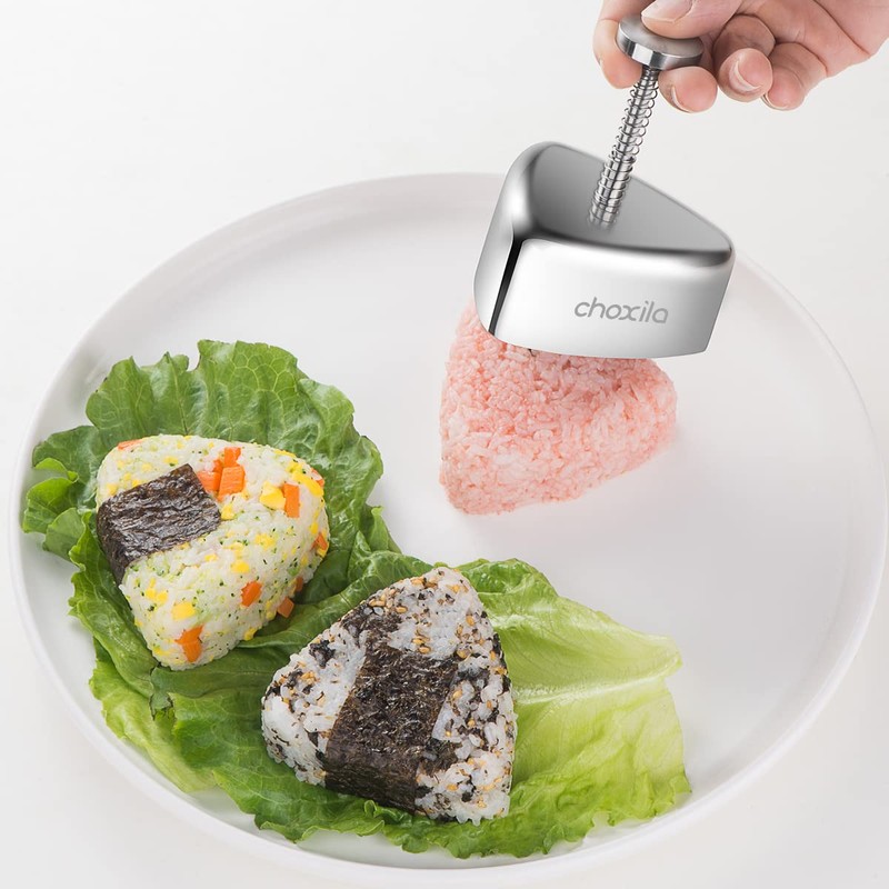 choxila Onigiri Mold, Stainless Steel Rice Ball Mold Sushi Maker,