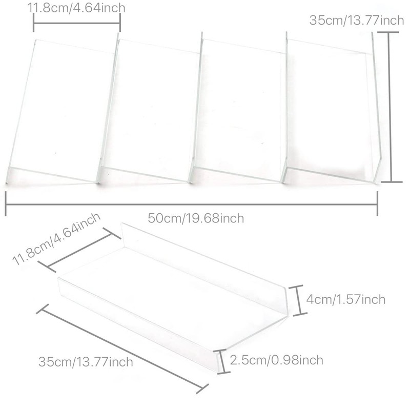AyeVision Set of 4 Spice Jars Rack Plastic Drawer Organizer