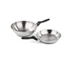 Barazzoni Le Inox Bratpfanne, 24 cm, aus Edelstahl 18/10, Silber,