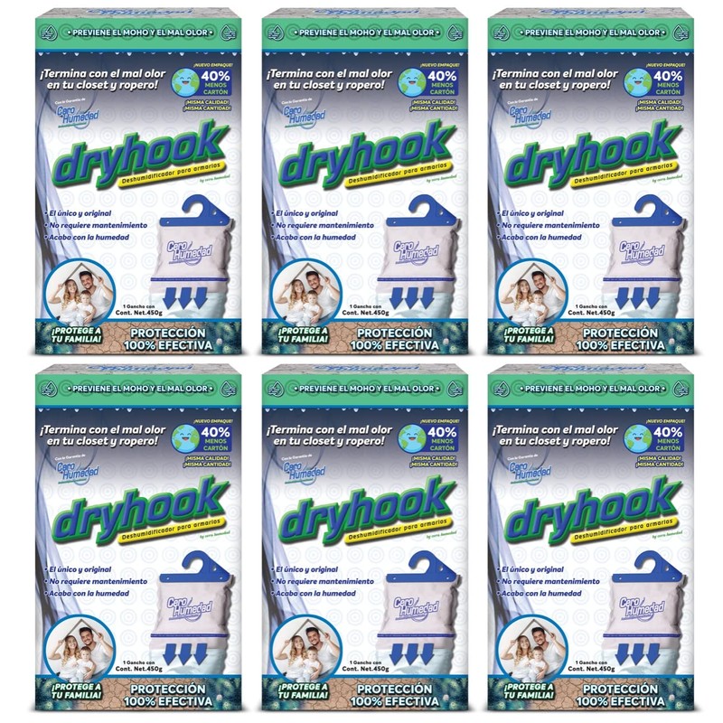 Deshumidificador Dryhook para armarios 450 gr
