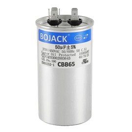 BOJACK 50uf 370 450V AC CBB65 Round Motor and Fan Start Capacitor 50 MFD 10000 AFC