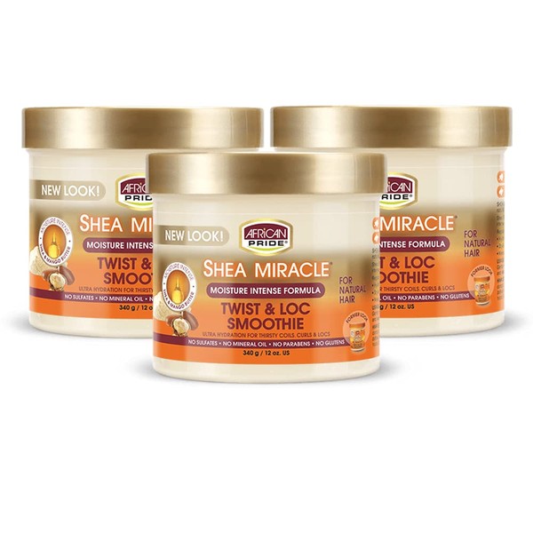 African Pride Shea Miracle Moisture Twist & Loc Smoothie (3