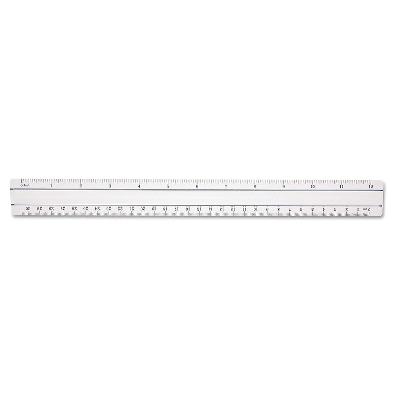 Westcott 15571 Clear Data Processing Magnifying Ruler, 12 Inch