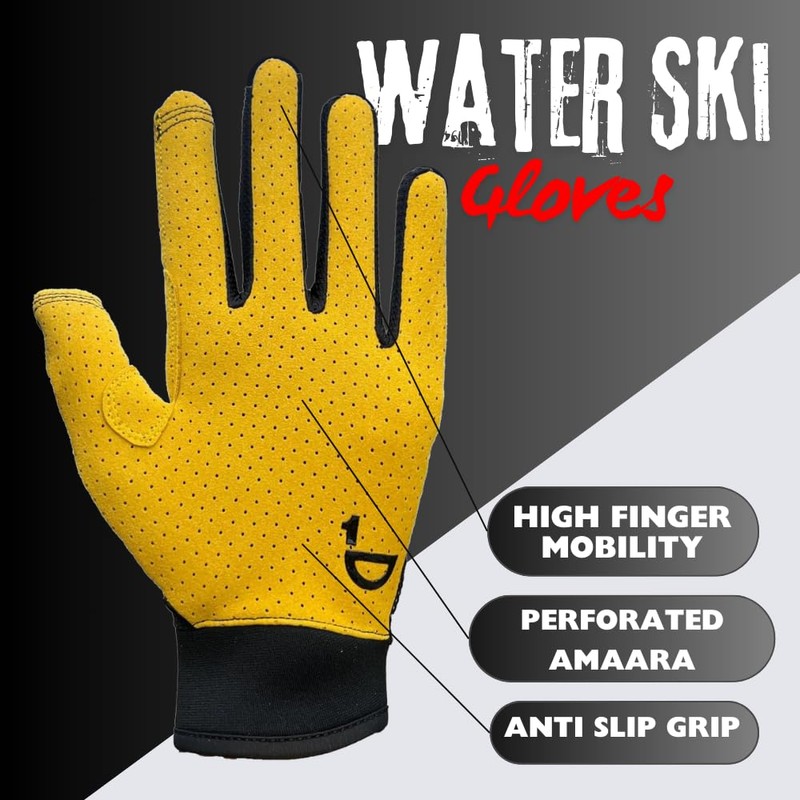 PIGOSKI GMS Light Weight Water Ski Gloves UV Protection Fishing