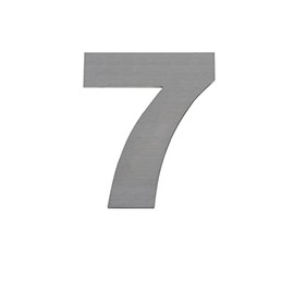House Number 7 House Numbers Plate and Letters Sign, 100mm 10cm 304 Stainless Steel Extra Thick 1.5mm, Mailbox Letterbox Street Address Door Home Room Office Business Silver Large Plates Mail Box