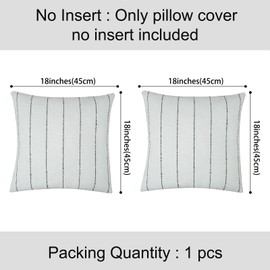 Merrycolor Set of 1 Cushion Cover, 45 x 45 cm, Boho Soft Decorative Cushion, Sofa Cushion Cover, Decorative Pillowcase with Zip for Living Room (45 x 45 cm, White)