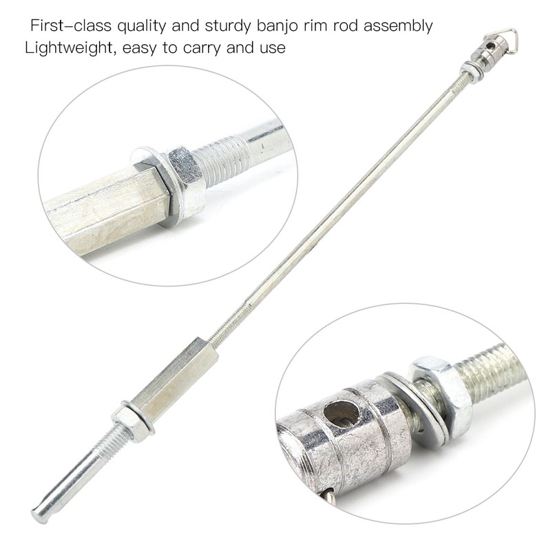 Banjo Pole Upright Silver Adjustable Portable Stand Musical Instrument Accessories